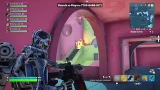 Fortnite Terminator skin playing squad games guards vs players game mode enjoy 
