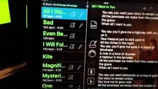 Quick demo of using Set List Maker with Axe FX II via Bluetooth