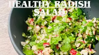 Quick & Easy Radish & Coriander Salad | Health Vegetarian/ Vegan Friendly Recipes