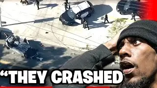 CRAZIEST POLICE CHASE CAUGHT ON CAMERA ENDS IN CRASH ECHO PARK