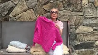 You can knit this Loopy Mango Cotton Top-Down Sweater WITHOUT seaming the sides! LOOK NO SEAMING!