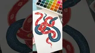 This piece was so much fun to make! #gouache #artist #painting