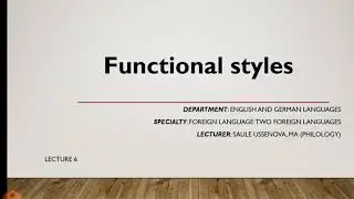 Lecture 6 Functional styles