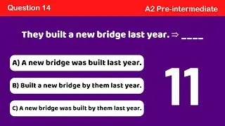 Present and past simple passive be + past participle # Lesson N&deg;19 Quiz N&deg;3