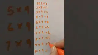 easy trick to learn multiplication table of 9  | super trick easy to remember