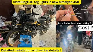 Installing HJG mini driving light in new Himalayan 450 .Full wiring details! Detailed installation!