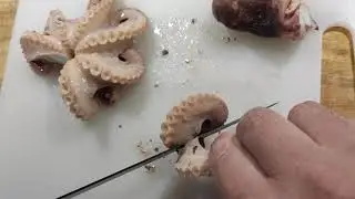Fresh Octopus Prep and Cooking to Paella Style Rice Part 3 of 4