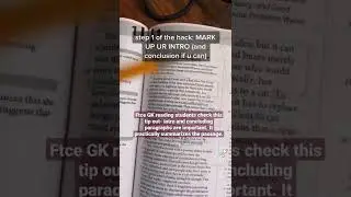 reading hack for my FTCE GK READING EXAM TAKERS