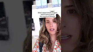 When airport check-in agent doesn&rsquo;t know there&rsquo;s a country called Georgia #sketch #tiktok