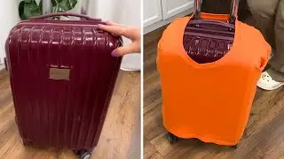 My friend covers her suitcase with a t-shirt before flying