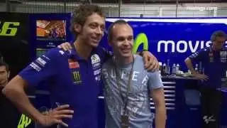 FCB&rsquo;s Andres Iniesta visits MotoGP&trade; stars