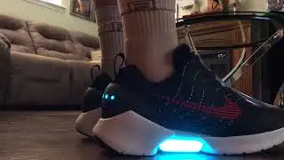 Lacing up my new shoes (Nike Hyper Adapt 1.0 E.A.R.L.)