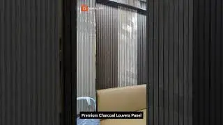 Charcoal Louvers Panel II Interior Dot II trends 2023 II #interiordot #wallcladding