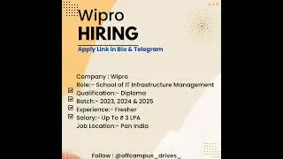 Wipro & Tech Mahindra Hiring 🧑&zwj;💻 Any Bachelor&rsquo;s Degree 🧑&zwj;🎓 #shorts  #hiring #freshers #job