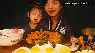 Spicy 2x Noodles With eggs sanga mukbang with my pukulimaya #sushilamukbangvlog 