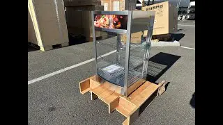 Commercial Food Warmer Display 86-185℉, Tempered-Glass Door Pastry Display Case, Restaurant