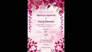 wedding or engagement invitation using canva | Template details in description #canva # shorts