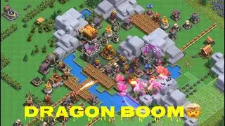 Craziest dragon boom on skeleton park to kill the base🔥😳 | Clash of Clans | Clan raid |