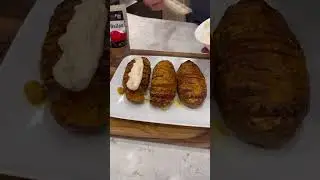 Dallas-back potatoes. #dudefoodfire #dallasfoodies #texasfood #spiceblends #hasselbackpotatoes #food