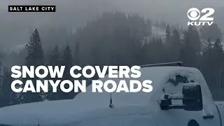 Winter weather advisory issued as snow covers canyon roads