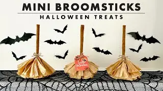 MINI BROOMSTICK TREAT | HALLOWEEN TREAT BAG | HARVEST PARTY FAVORS