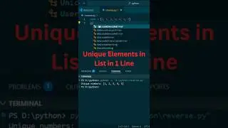 Unique Elements in List in 1 Line | Python Trick
