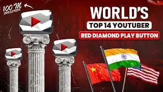 World&rsquo;s Top 14 YouTube Red Diamond Button Creators | 3d Comparision | Small Data 3d