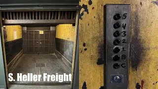 Antique S  Heller Freight Elevator at the Landmark Building in Milwaukee WI