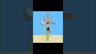 CatDog cartoon Eddie the Squirrel tickle torture with Sand Vines