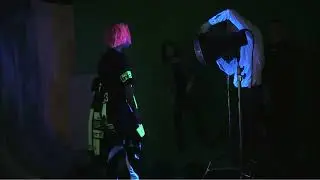 been trill X KTZ photoshoot: ecco2k preforming mirage scene