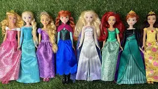 Disney Princess Frozen Dolls Unboxing Elsa, Anna, Belle & Ariel | Satisfying ASMR Toy Reveal