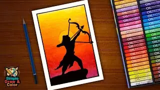 Easy Dussehra Drawing with Oil Pastel | Ram Ji Drawing | Festival Special Art #dussehra #drawing
