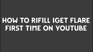 How to refill iget flare vape 💨 first time