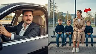 Un millionnaire voit son ex au bus avec trois garçons qui lui ressemblent… il s’approche