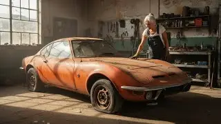 Abandoned 1968 Opel GT Restoration | Burnt Orange Revival in Home Garage