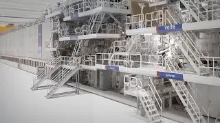 Voith Integrated EcoMill Perlen PM 7 - Papiermaschine f&uuml;r Zeitungsdruckpapier (DE)