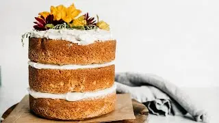 Pear Spice Cake with Mascarpone Frosting
