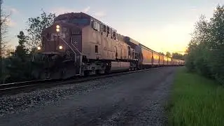 A monster eastbound CPKC potash train meets westbound intermodel 113 at Ingolf. June 8th, 2024.