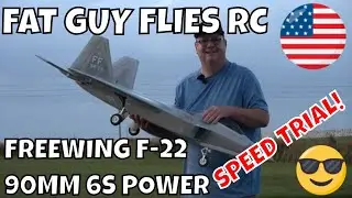 FREEWING F-22 RAPTOR 90MM HP SPEED TRIAL! by Fat Guy Flies RC