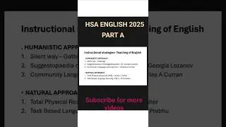 HSA ENGLISH 2025 #hsaenglish #hsaenglishclasses