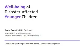 Derya Şeng&uuml;l | SDSI Application Assignment: Well-Being Services