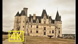 LA ROCHEFOUCAULD CASTLE 4K (Charente, France). An impressively well preserved castle.