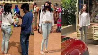 Pranitha Subhash Distributing Food For Needy | Actress Pranitha Latest Updates | Tollywood Nagar