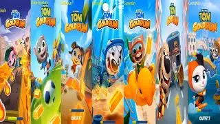 Talking Tom Gold Run Streamer Tom VS Super Tom Angela Cyber Hyper IRON BEN GINGER Boss Fight Raccoon