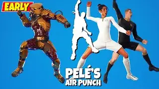 Pel&eacute;&rsquo;s Air Punch Fortnite Emote with All Soccer 2021 Skins EARLY (Pel&eacute; Cup Outfits by Kickoff Set)