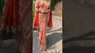 ✨&hearts;️New Trendy Party Wear Saree Design 2025 | ✨ Bridal hairstyle 😍#youtubeshorts #fashion#shorts