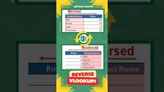 Excel Hack: Reverse VLOOKUP Tutorial #vlookup #exceltips #advancevlookup