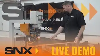 SNX running live demo's in our show room on our SNX nVision contour (curved) edgebander.