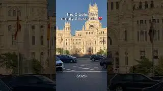 Real Madrid&rsquo;s beloved Cibeles is deserted this season 🏆