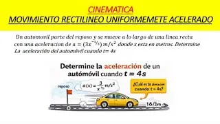 Cinem&aacute;tica: Aceleraci&oacute;n variable paso a paso | MRUA con integraci&oacute;n